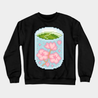 Green Tea Pixel Art Crewneck Sweatshirt